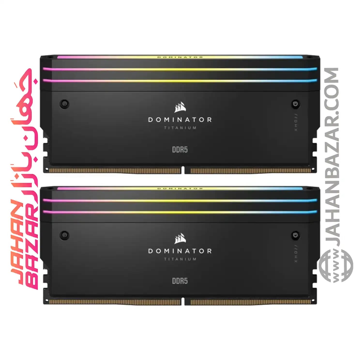 رم دسکتاپ Corsair کورسیر دو کاناله CL40 مدل DDR5 7200MHz Dominator Titanium RGB ظرفیت (2x24GB)48GB — تصویر ۵