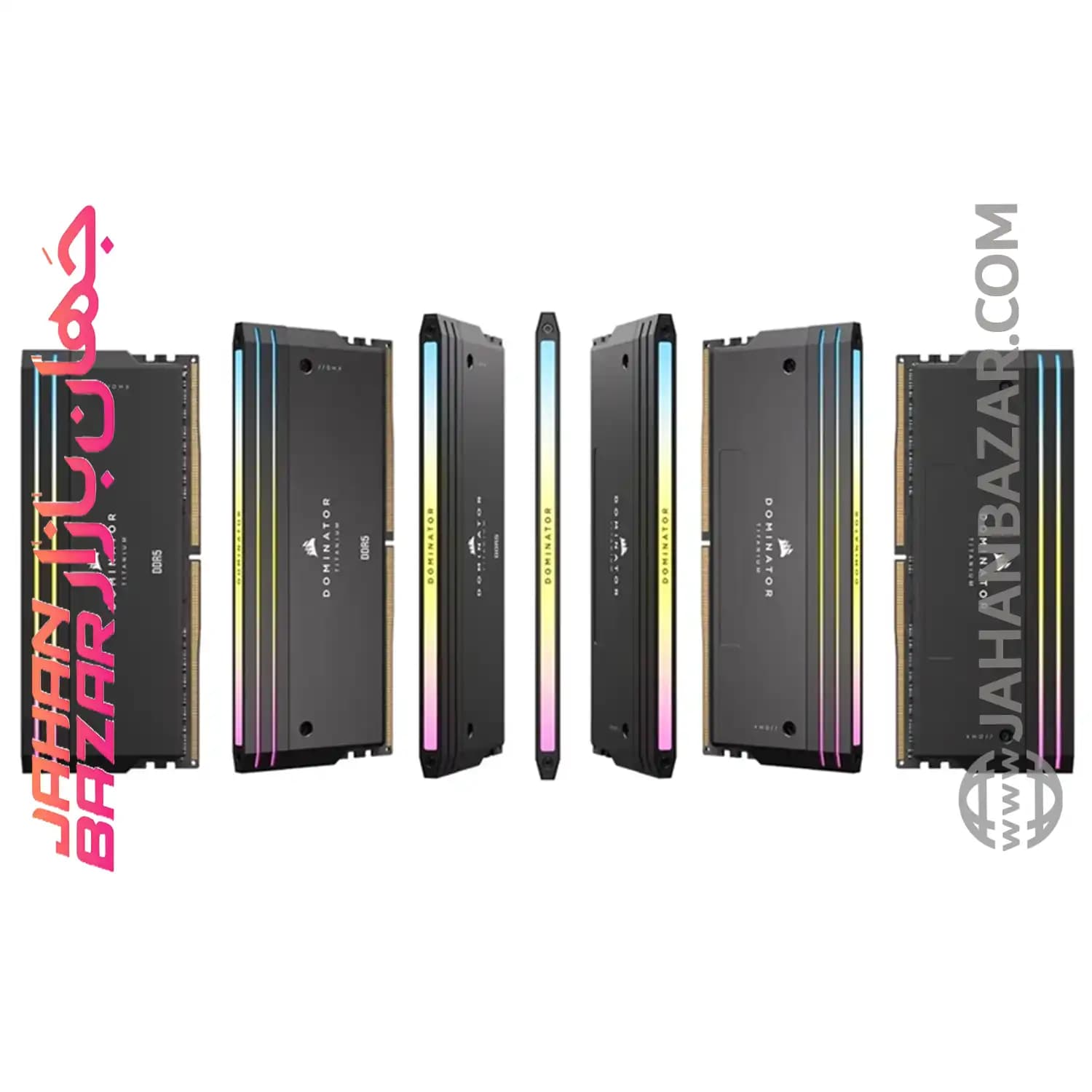رم دسکتاپ Corsair کورسیر دو کاناله CL40 مدل DDR5 7200MHz Dominator Titanium RGB ظرفیت (2x24GB)48GB — تصویر ۴