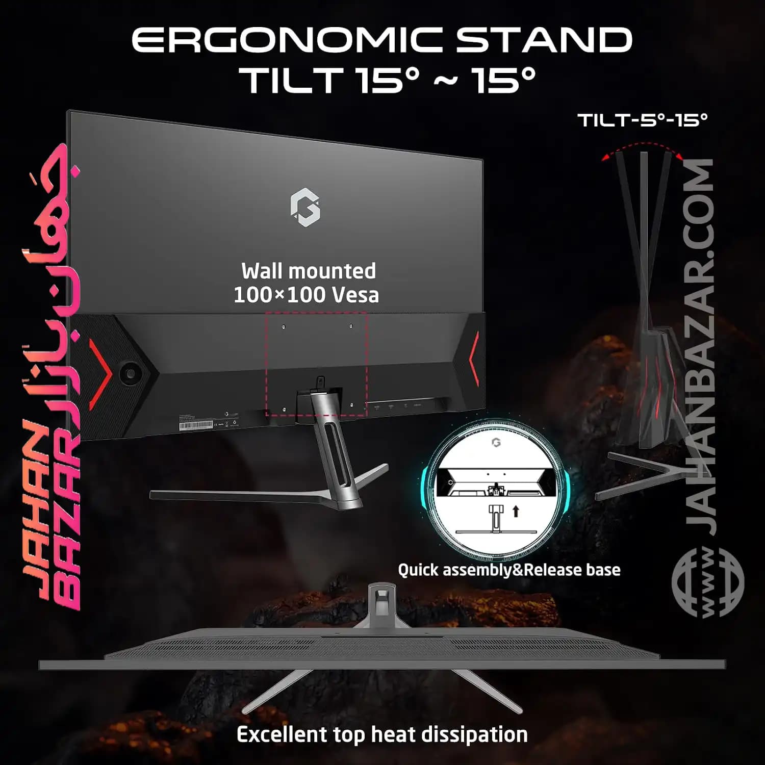 مانيتور گیمینگ 27 اینچ FHD 165HZ GAMEON مدل GOVE127FHD165IPS — تصویر ۷