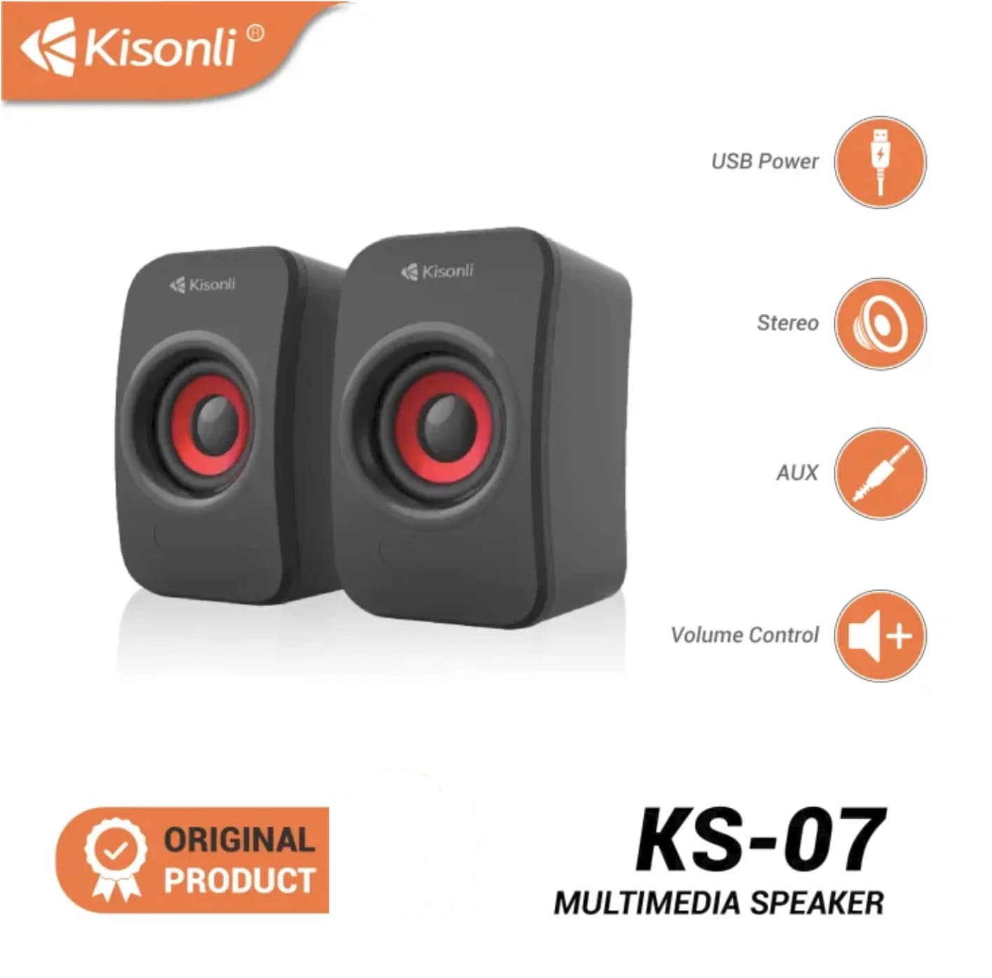اسپیکر لپتاپی کیسونلی مدل KS-07 — تصویر ۲