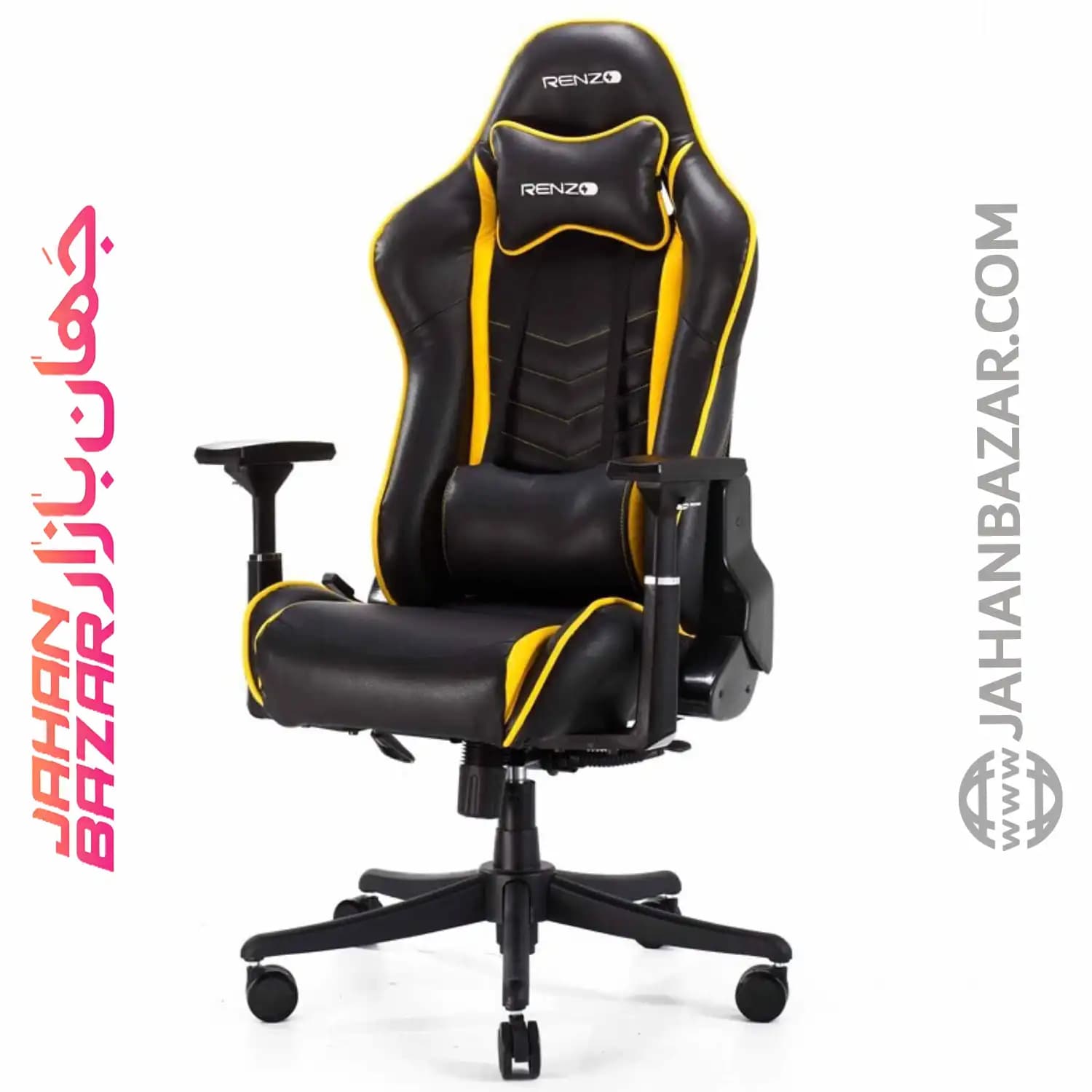 صندلی گیمینگ رنزو مدل Gaming Chair RENZO Yellow — تصویر ۴