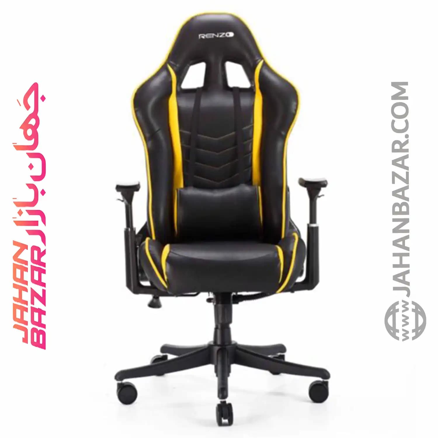 صندلی گیمینگ رنزو مدل Gaming Chair RENZO Yellow — تصویر ۵
