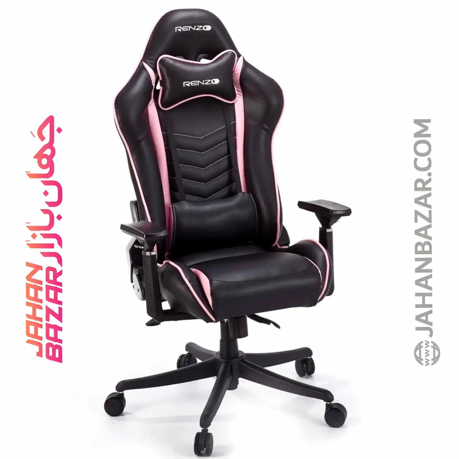 صندلی گیمینگ رنزو مدل Gaming Chair RENZO Pink — تصویر ۴