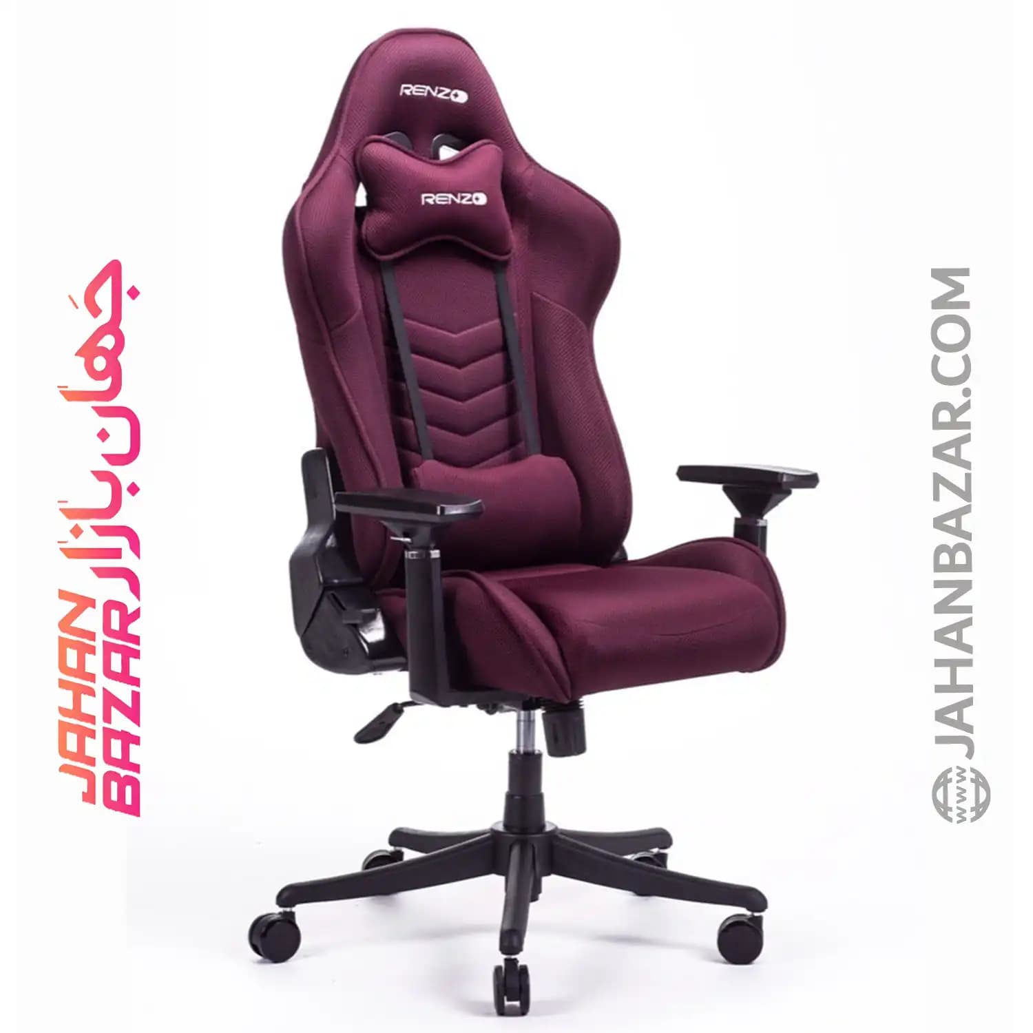 صندلی گیمینگ رنزو هیبرید مدل RENZO HYBRID Crimson زرشکی — تصویر ۵