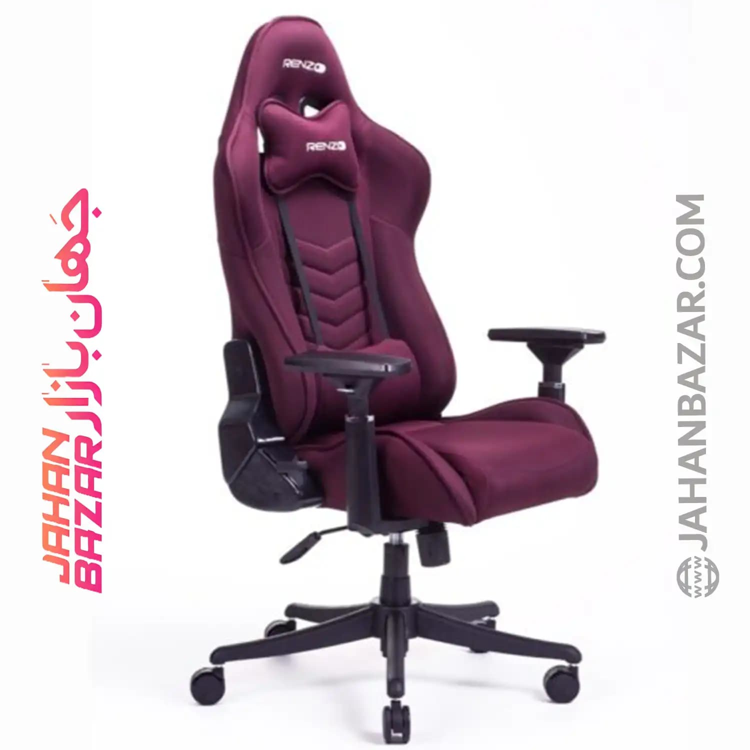 صندلی گیمینگ رنزو هیبرید مدل RENZO HYBRID Crimson زرشکی — تصویر ۷