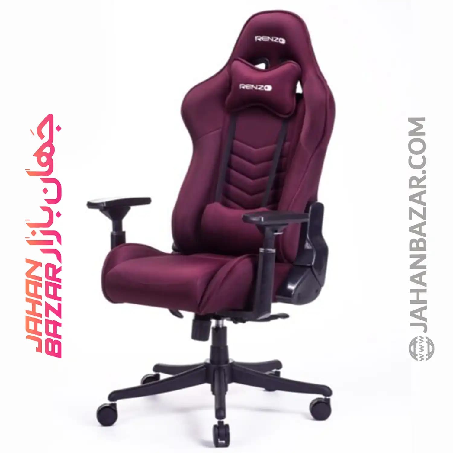 صندلی گیمینگ رنزو هیبرید مدل RENZO HYBRID Crimson زرشکی — تصویر ۲