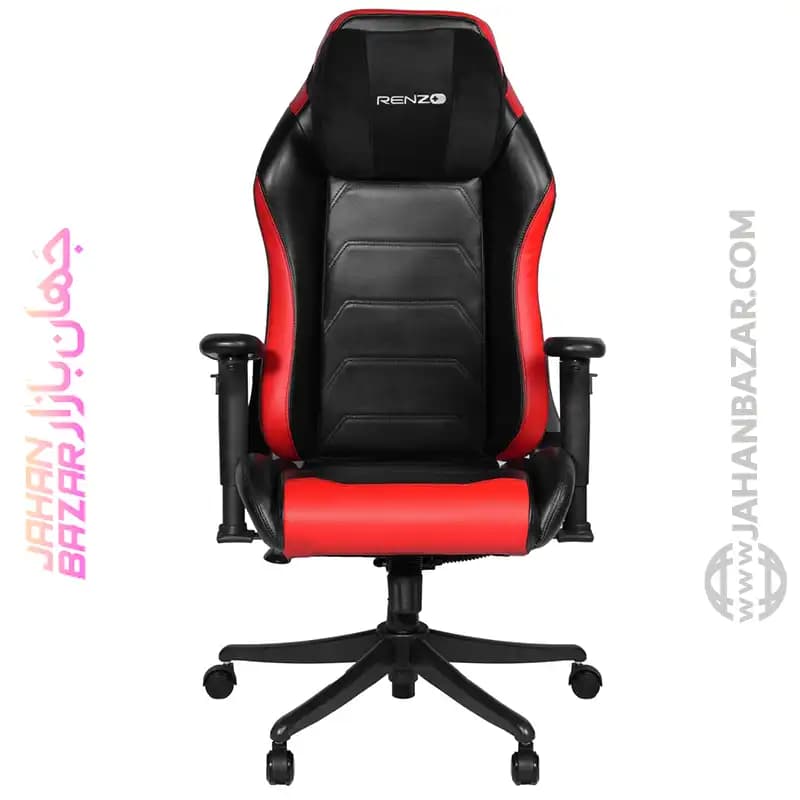 صندلی گیمینگ رنزو مدل RENZO Imperial XL Scarlet Red مشکی قرمز — تصویر ۹