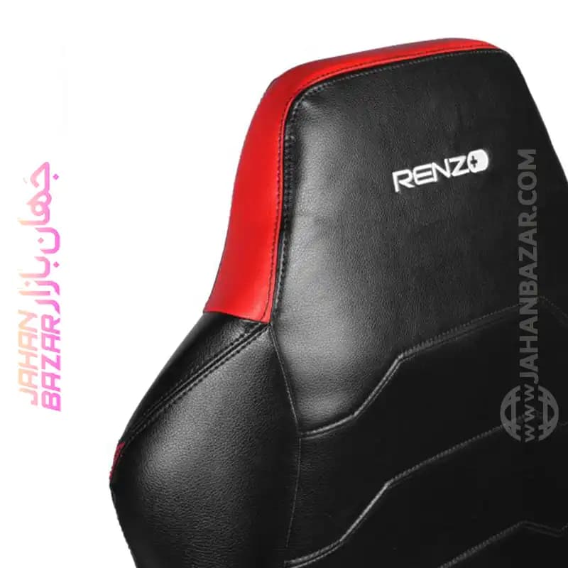 صندلی گیمینگ رنزو مدل RENZO Imperial XL Scarlet Red مشکی قرمز — تصویر ۶