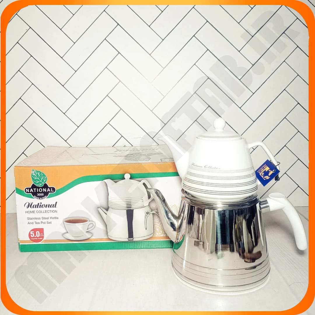 کتری قوری هرمی دسته باکالیت ناسیونال