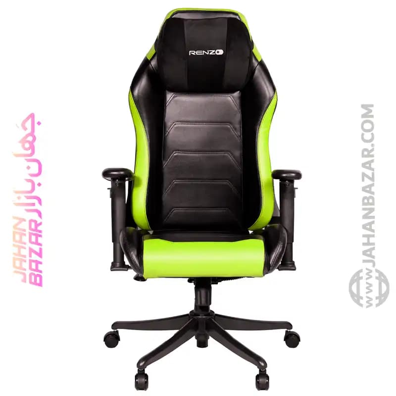 صندلی گیمینگ رنزو مدل RENZO Imperial XL Neon Green مشکی سبز — تصویر ۹