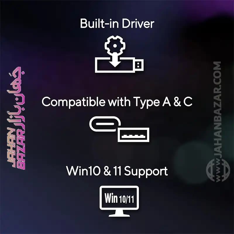 آداپتور شبکه USB سه بانده وای فای ایسوس مدل Asus ROG USB-BE92 — تصویر ۸