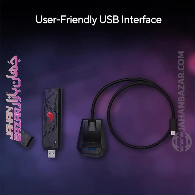 آداپتور شبکه USB سه بانده وای فای ایسوس مدل Asus ROG USB-BE92 — تصویر ۵