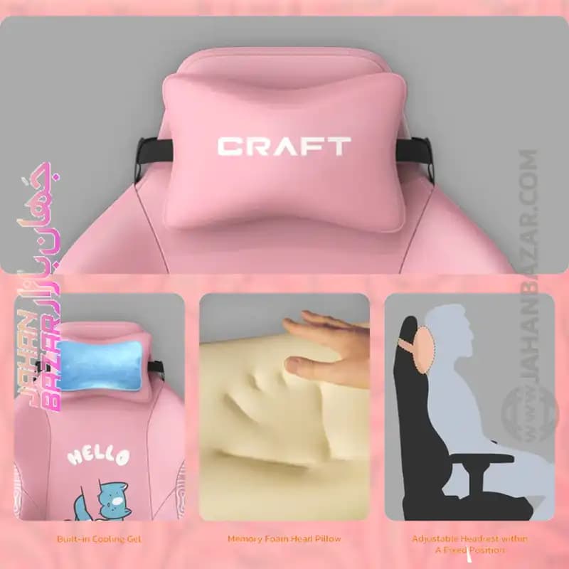 صندلی گیمینگ Dxracer Craft Series Hello Human Cat L — تصویر ۱۲