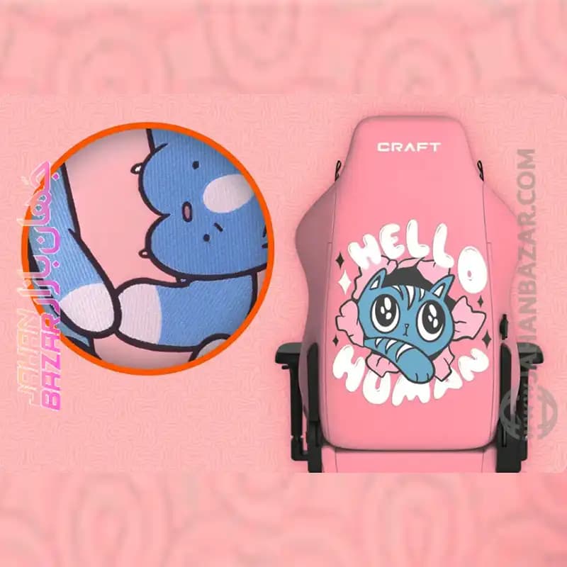 صندلی گیمینگ Dxracer Craft Series Hello Human Cat L — تصویر ۶