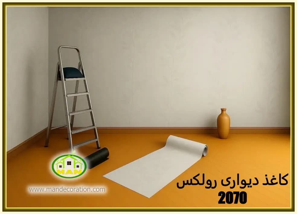 کاغذ دیواری رولکس گلدار سفید کد:2070