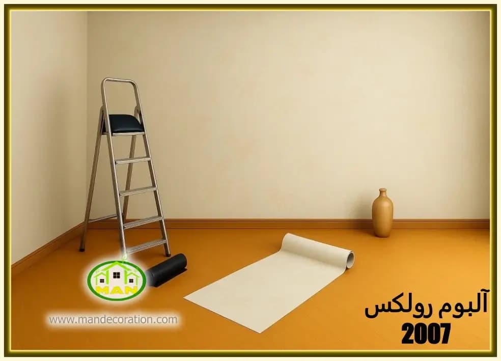 کاغذ دیواری رولکس گلدار سفید کد:2007