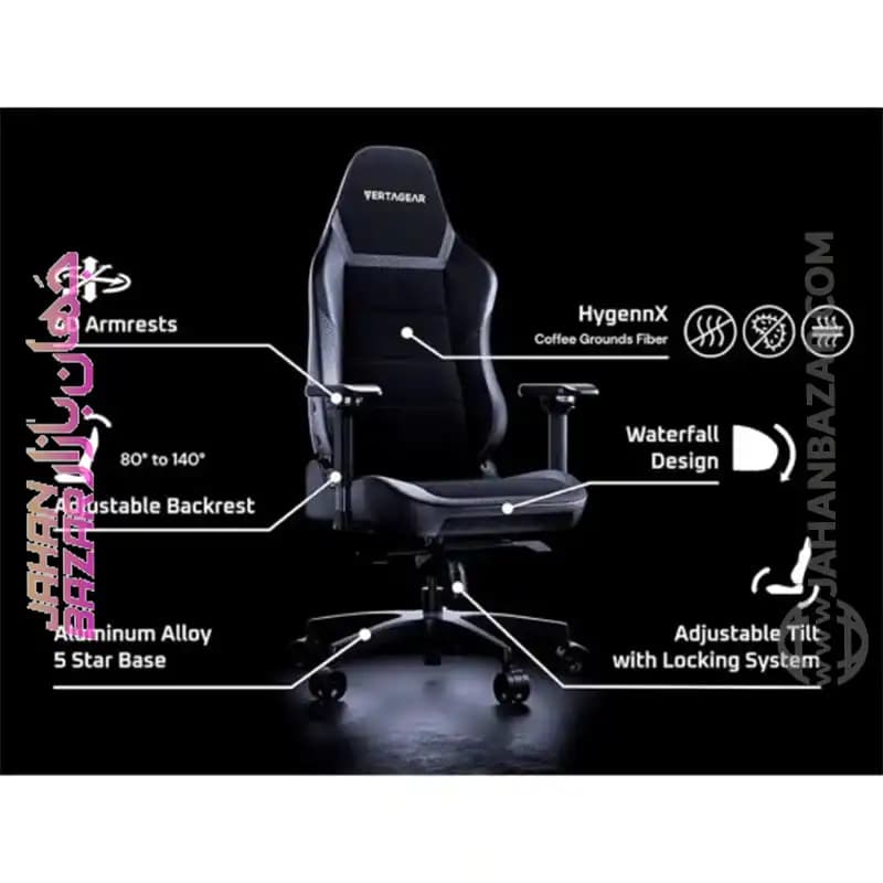 صندلی گیمینگ Vertagear PL6800 X-Large HygennX Midnight Purple (اسمبل شده) مشکی بنفش — تصویر ۳