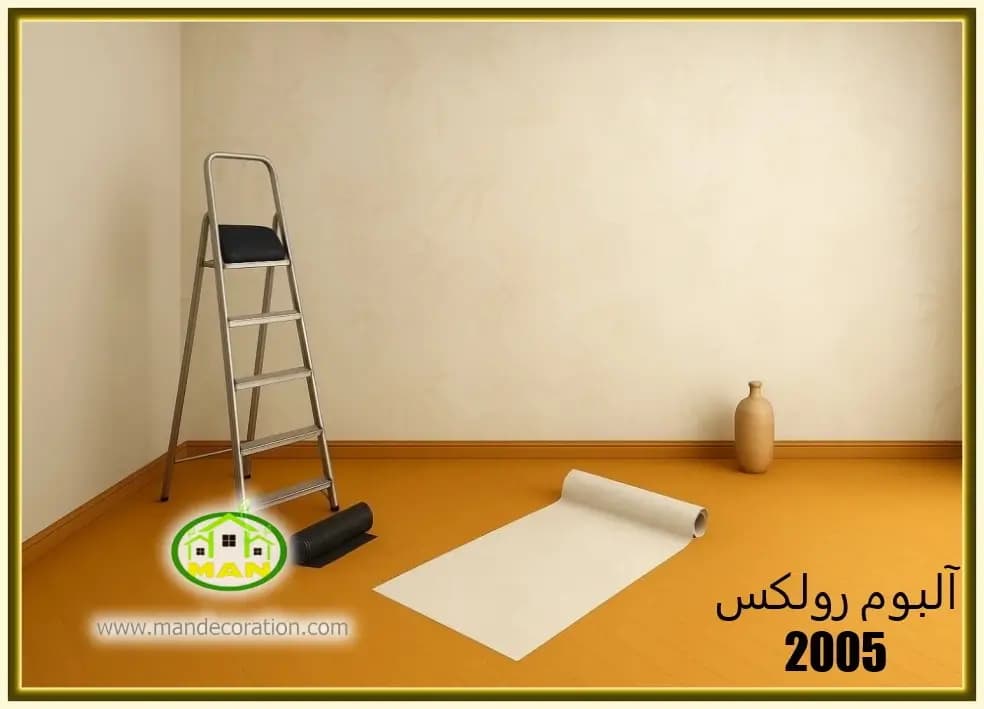 کاغذ دیواری رولکس گلدار سفید کد:2005