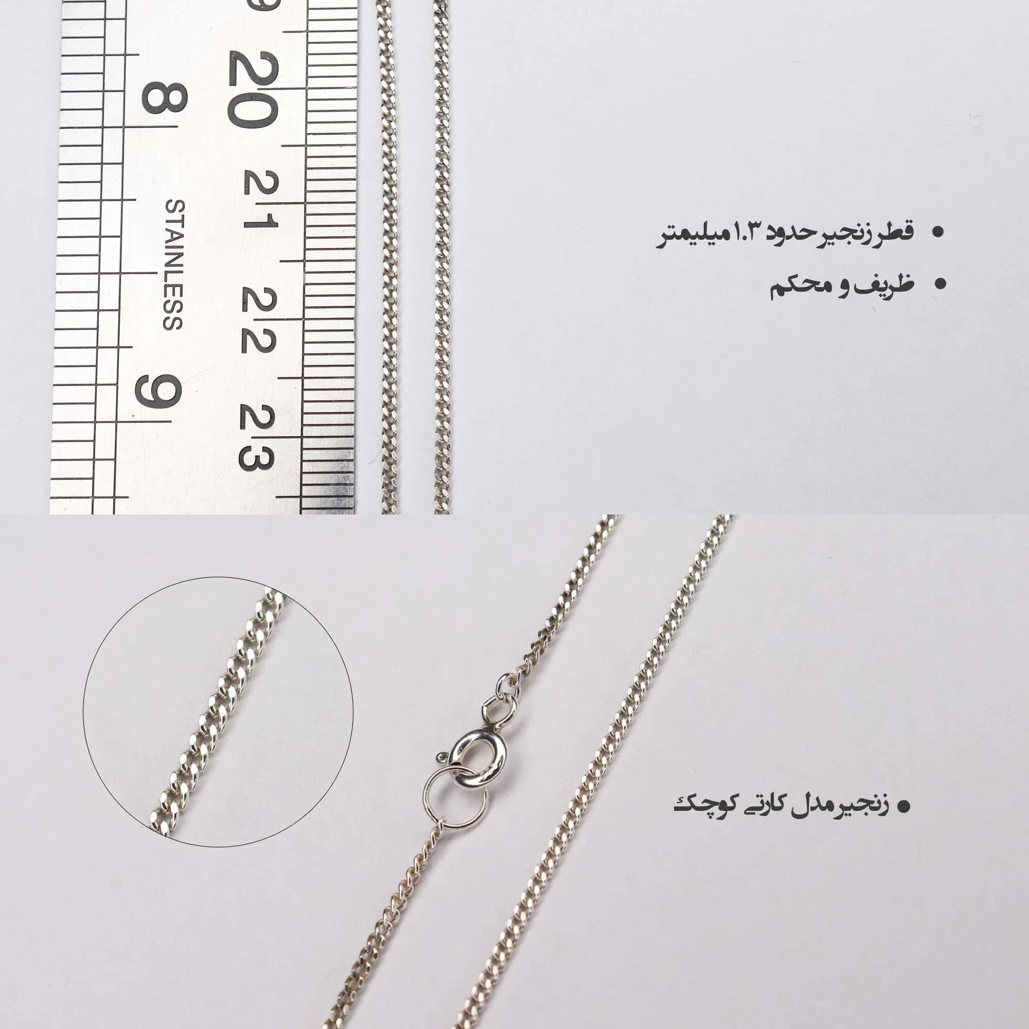 گردنبند نقره برگ گیاه پتوس — تصویر ۳