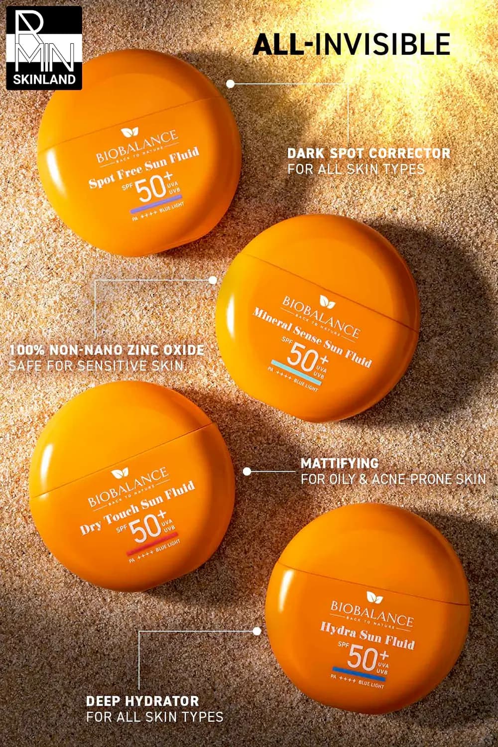فلوئید ضد آفتاب بیوبالانس SPF 50 مدل dry touch — تصویر ۹