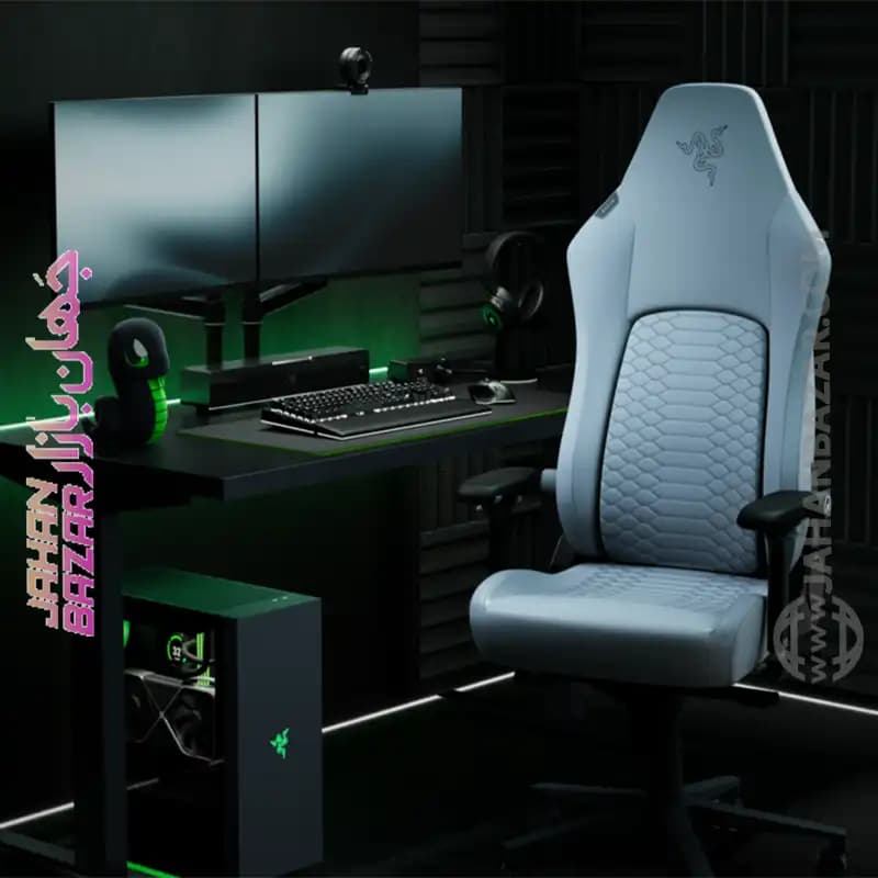 صندلی گیمینگ ریزر Razer مدل Iskur V2 NEWGEN Light Gray خاکستری — تصویر ۲