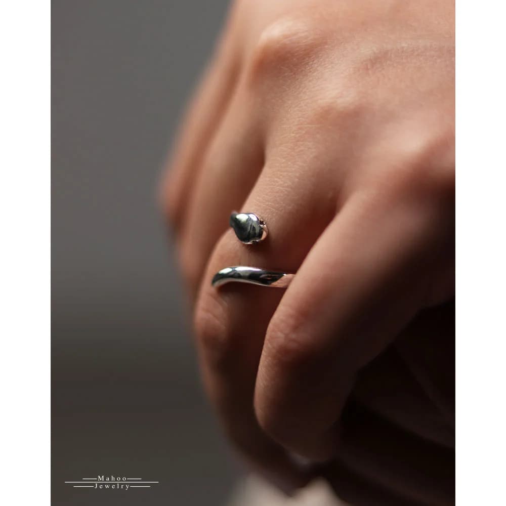 انگشتر نقره مار R0244 — تصویر ۲