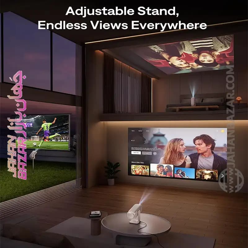 پروژکتور هوشمند فضای باز Aurzen BOOM Air Google TV با صدای دالبی پشتیبانی از 4K سفید ارسال ده روزه — تصویر ۴