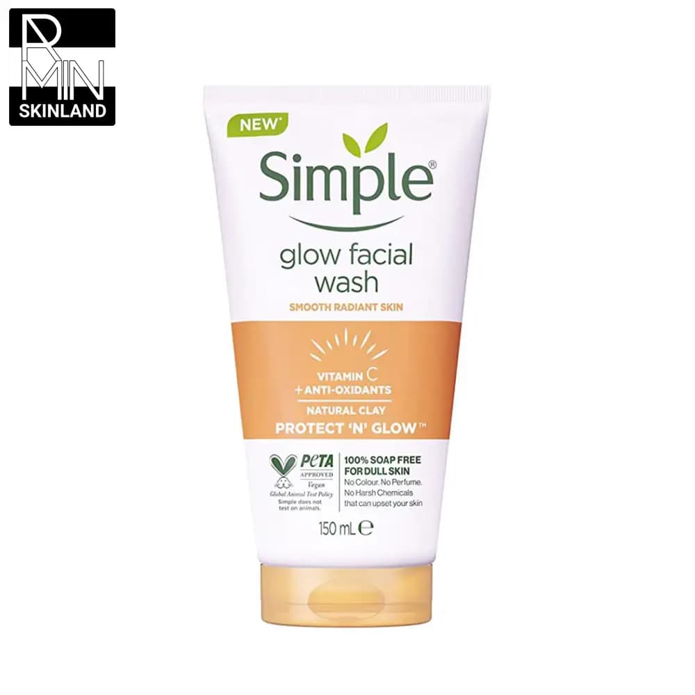 ژل شستشو ویتامین سی سیمپل مدل Glow حجم 150ml