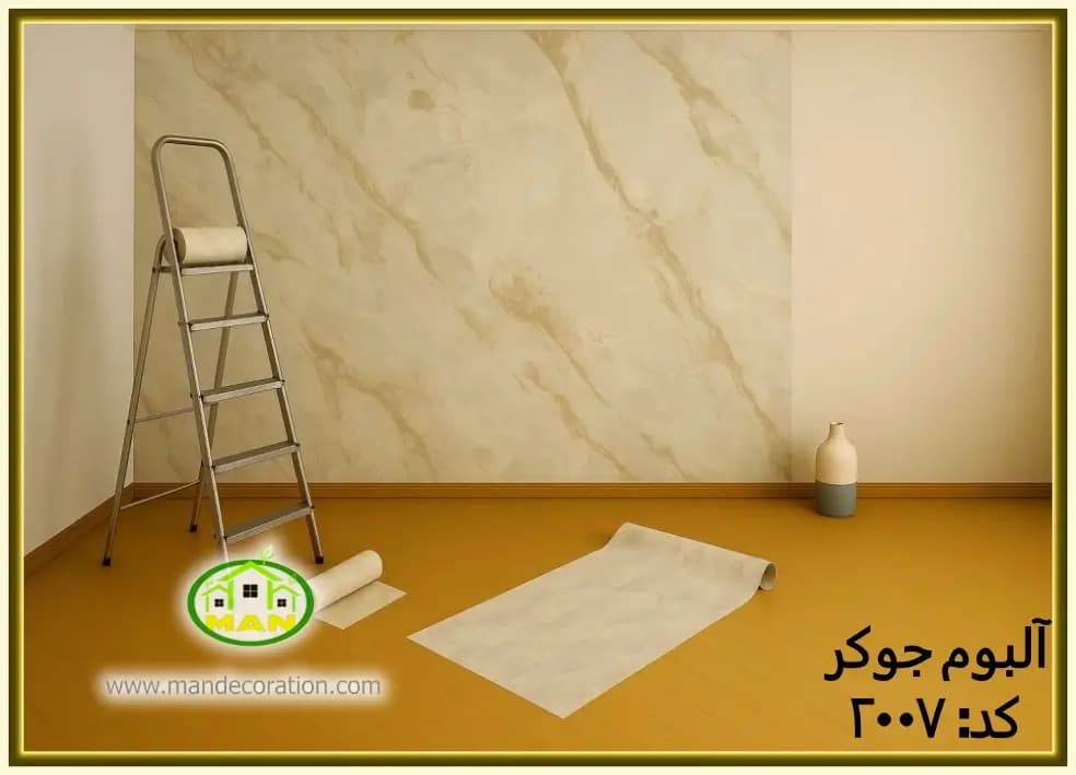 کاغذ دیواری پتینه طلایی کد:2007