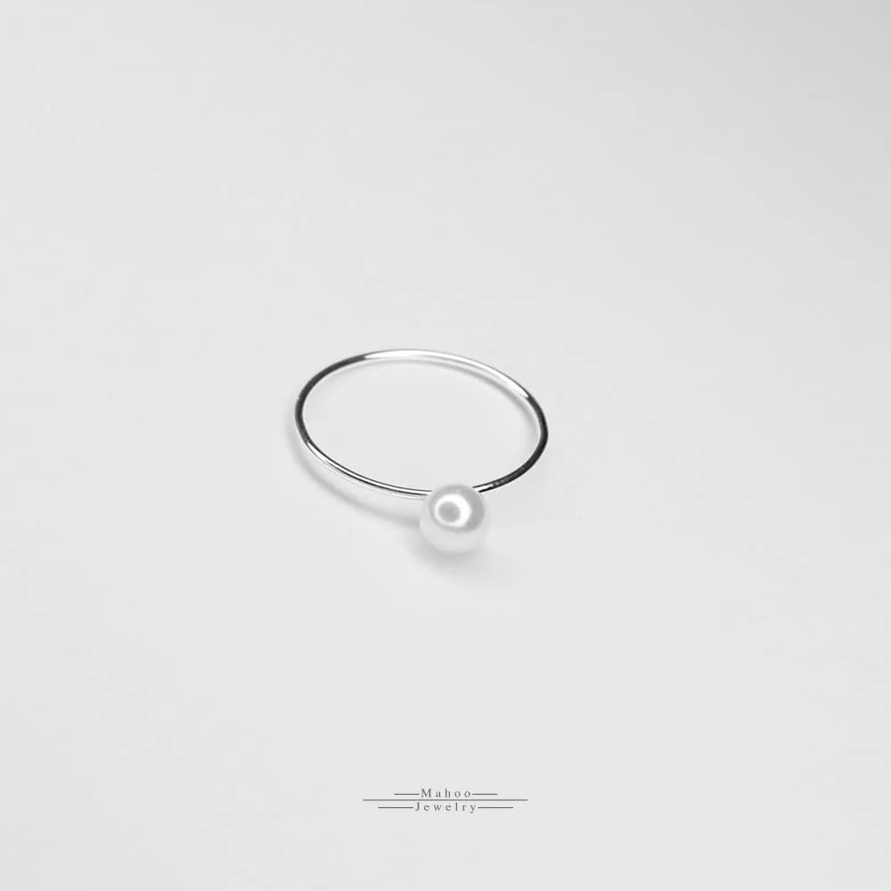 انگشتر نقره مروارید R0238 — تصویر ۲