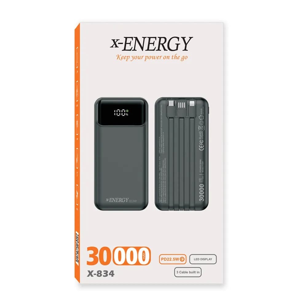 پاور بانک فست شارژ 30000 ایکس انرژیX-ENERGY مدل X-834 PD 22.5W — تصویر ۸