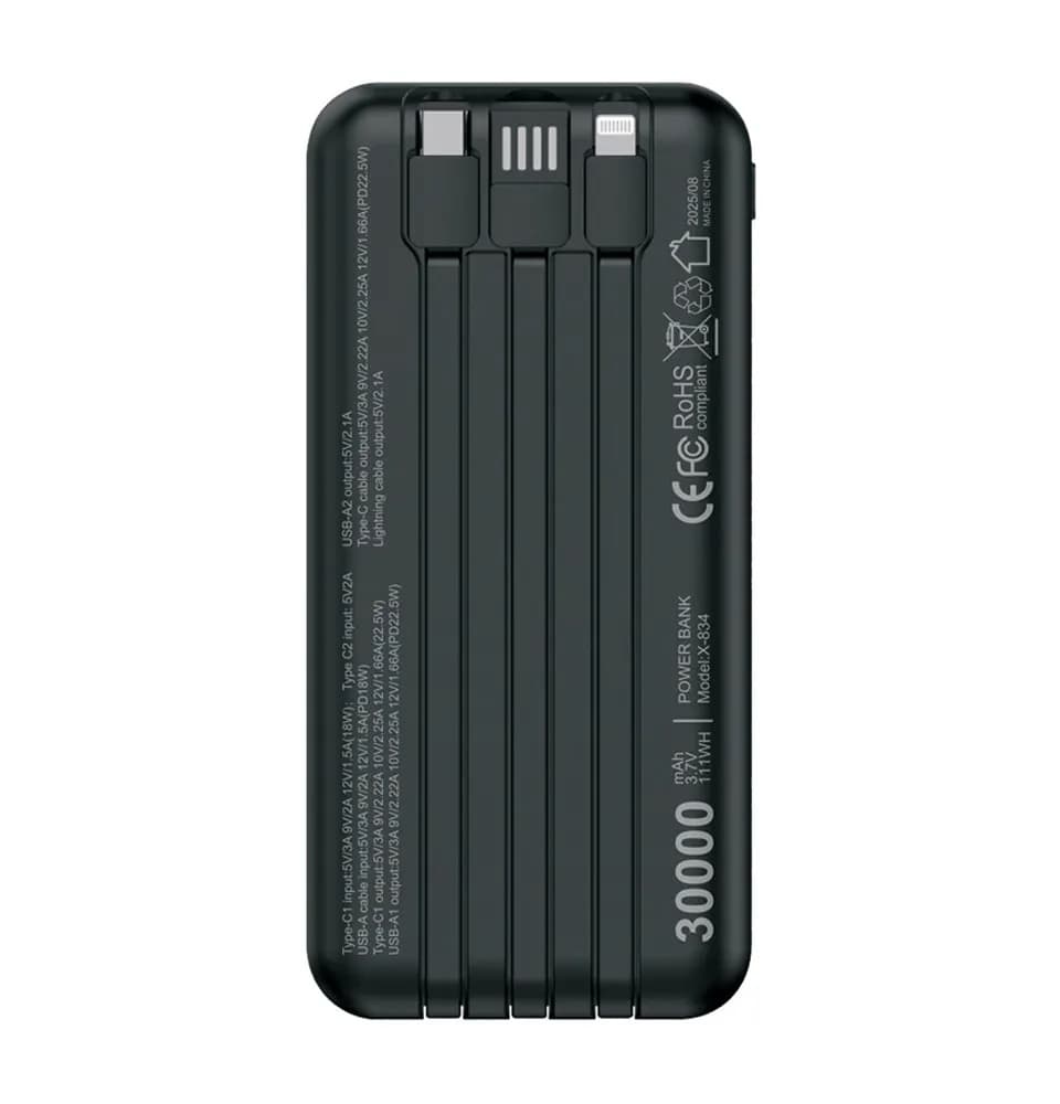 پاور بانک فست شارژ 30000 ایکس انرژیX-ENERGY مدل X-834 PD 22.5W — تصویر ۶