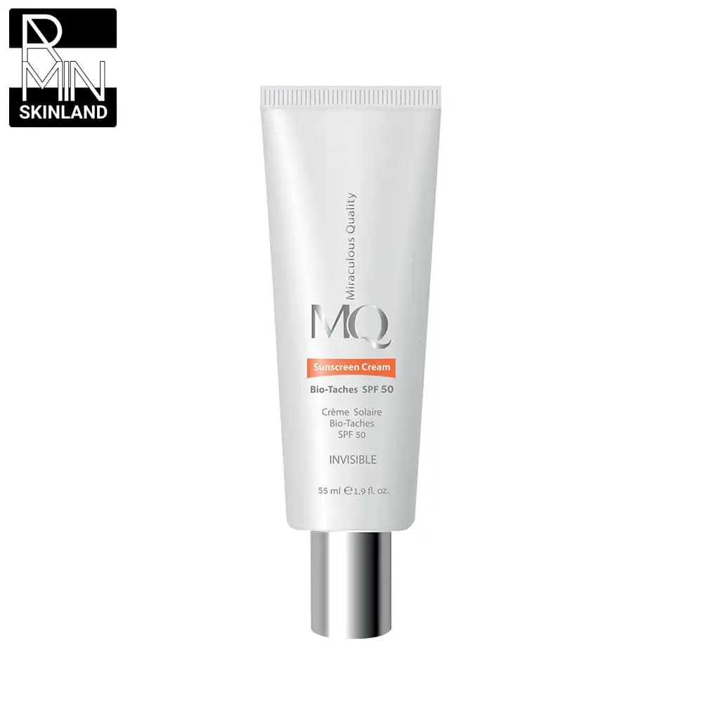 ضد آفتاب ضدلک بی رنگ ام کیو SPF50 مدل Bio Taches حجم 50ml