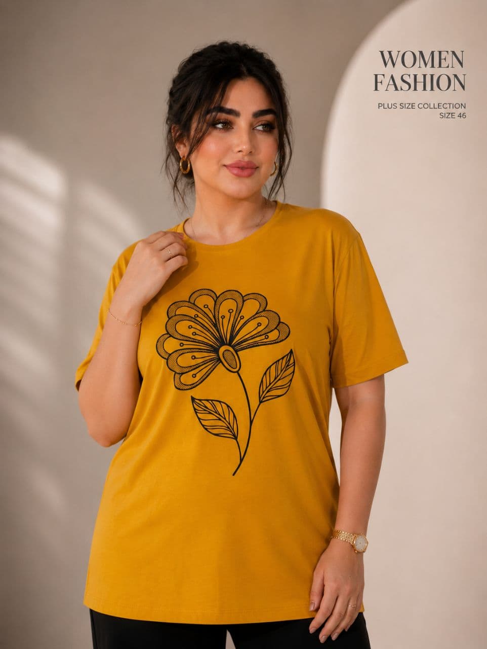 تیشرت زنانه قواره ی گل