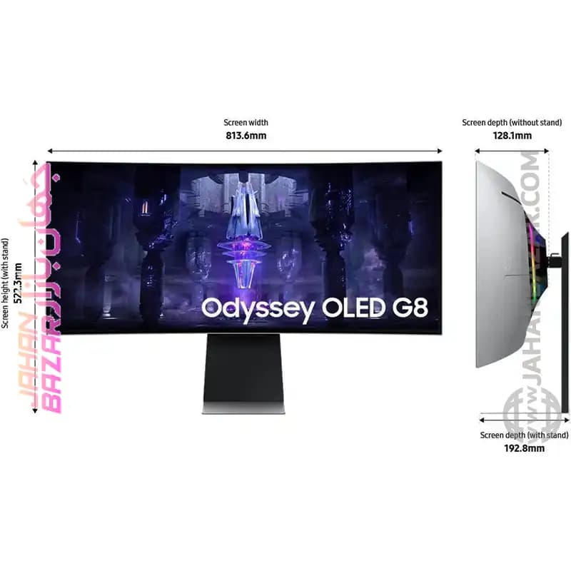 مانیتور خمیده گیمینگ 34 اینچ OLED سامسونگ SAMSUNG مدل LS34BG850 — تصویر ۶
