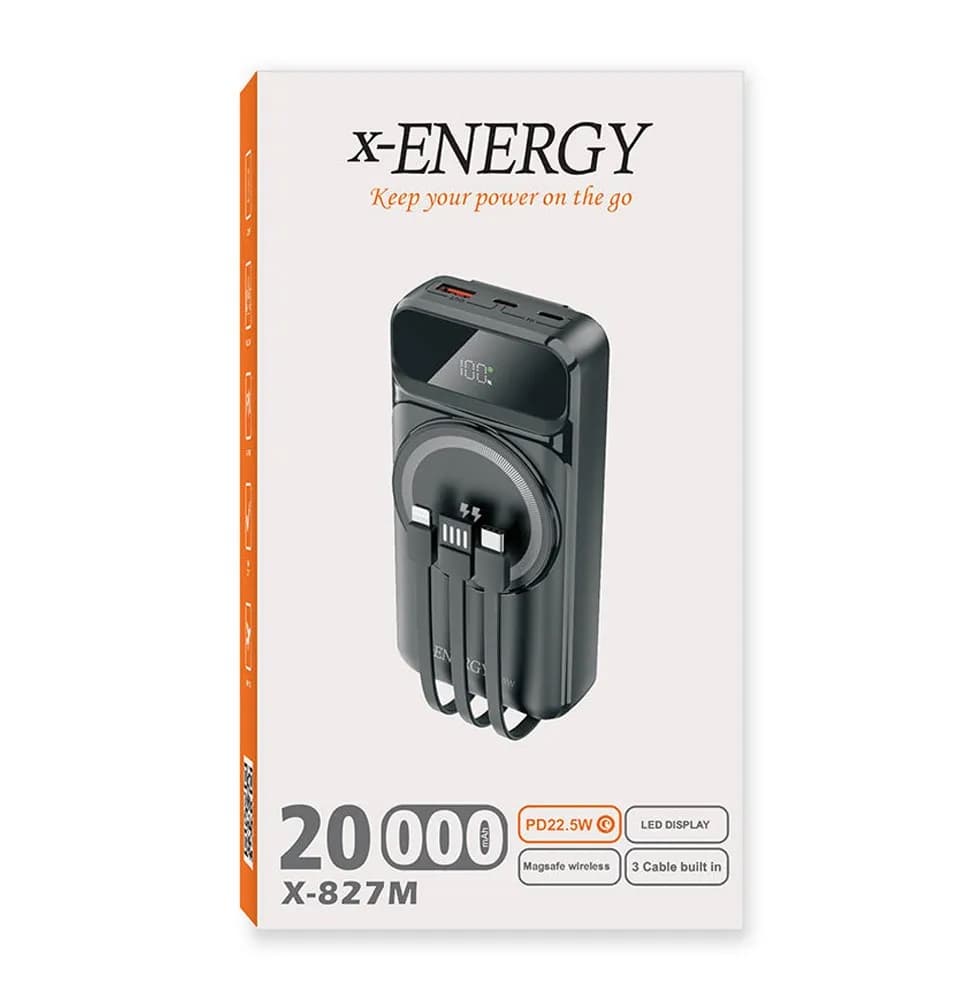 پاور بانک فست شارژ 20000 ایکس انرژیX-ENERGY مدل X-827 PD 22.5W — تصویر ۶
