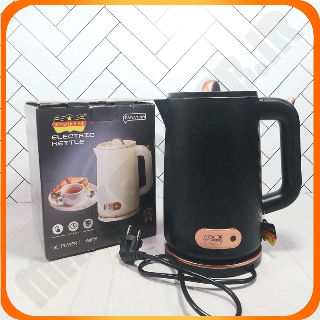 کتری برقی 1/8 لیتر 1500 وات سفید RAWAN18W رومانتیک هوم — تصویر ۲
