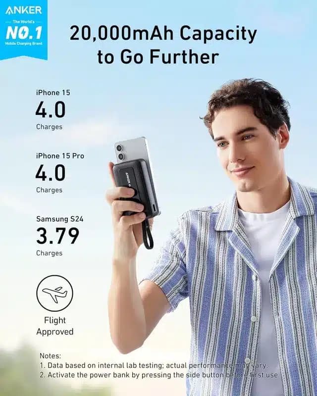 پاوربانک 20K انکر 30w مدل Anker A1689 — تصویر ۷
