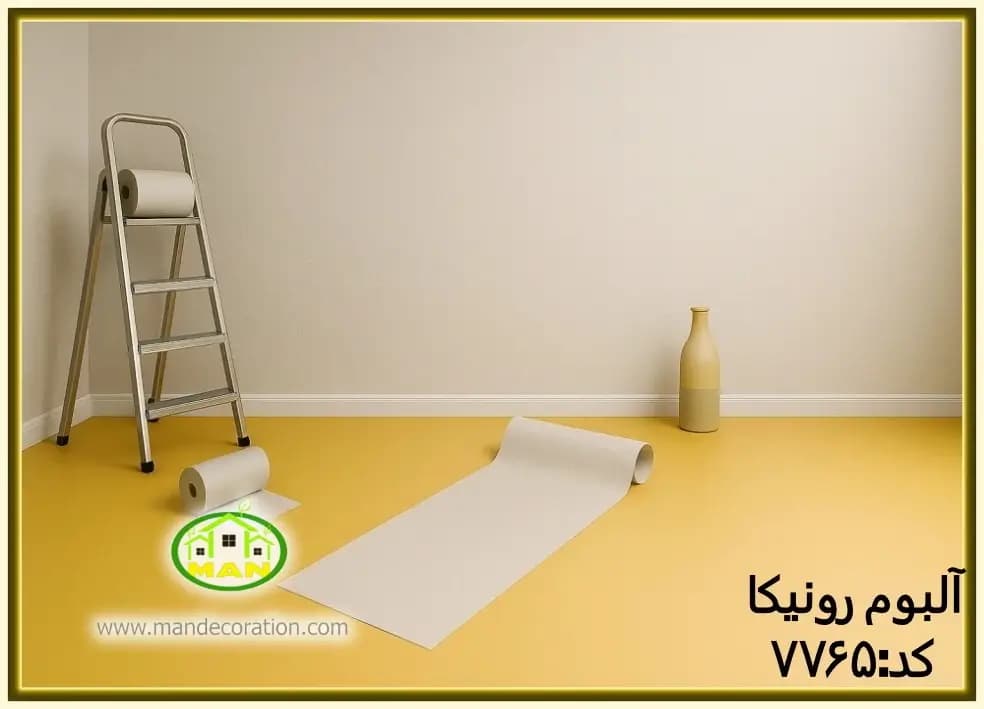 کاغذ دیواری رونیکا پتینه سفید کد:7765(Ronika)