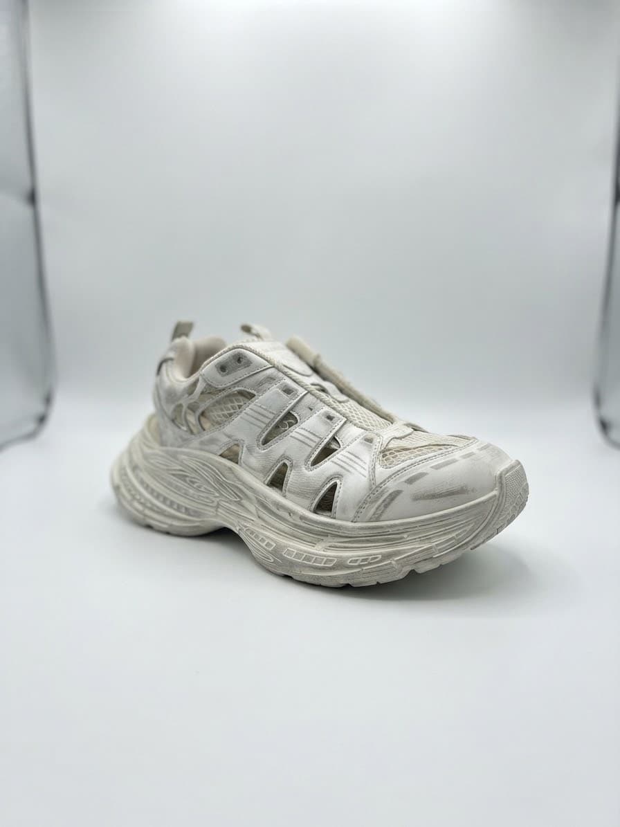 کتونی مردانه بالنسیاگا سفید Balenciaga Sandals Sneakers کد f98 — تصویر ۳