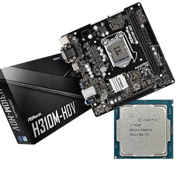 باندل استوک مادربرد h310 asrock و پردازنده 9100