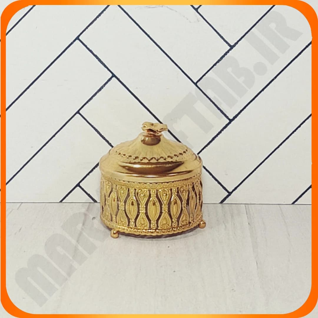 قندان گرد طلایی مینا زومبا
