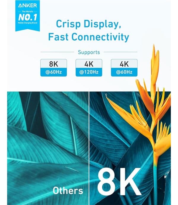 کابل HDMI انکر مدل A8742 طول ۱٫۸ متر ۸K — تصویر ۷