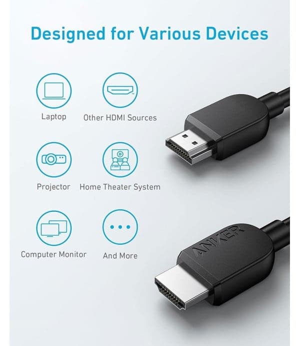 کابل HDMI انکر مدل A8742 طول ۱٫۸ متر ۸K — تصویر ۸