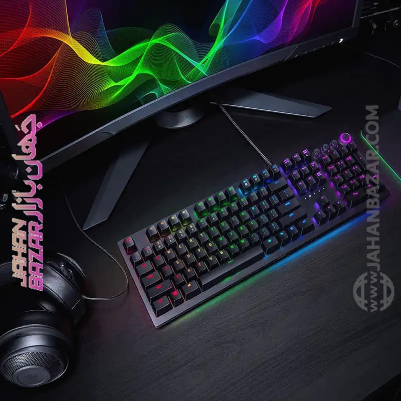 کیبورد گیمینگ ریزر Razer مدل HUNTSMAN ELITE Red Switch — تصویر ۵