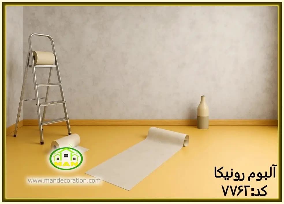 کاغذ دیواری رونیکا پتینه طوسی کد:7762(Ronika)