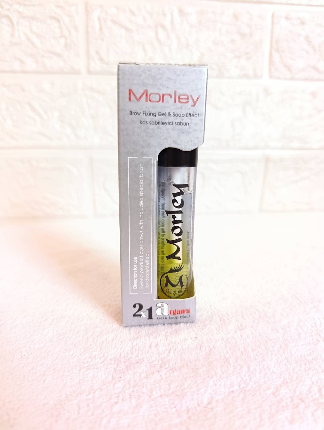 ژل فیکس و صابون ابرو مورلی مدل Brow Fixing Gel & Soap Effect حاوی روغن آرگان — تصویر ۲