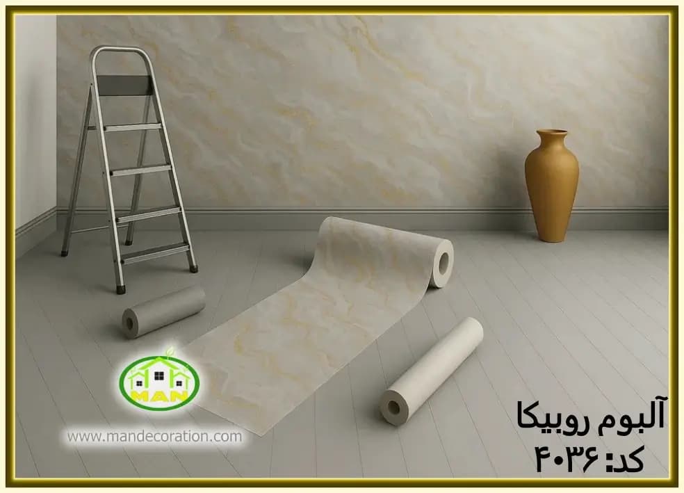 کاغذ دیواری رونیکا مدرن طوسی کد:4036(Ronika)
