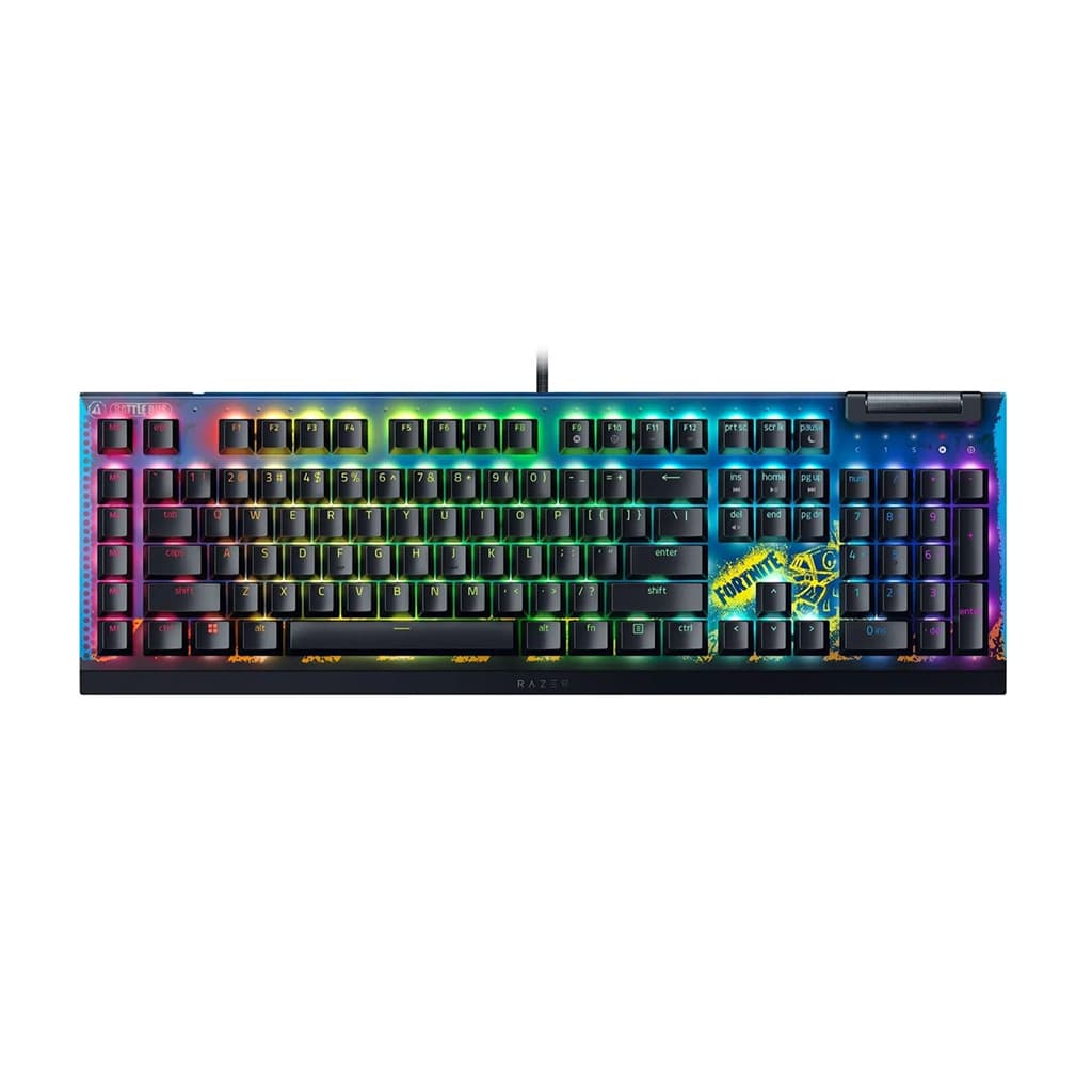 کیبورد گیمینگ ریزر Razer مدل BlackWidow V4 X Fortnite Edition Yellow Switch — تصویر ۸