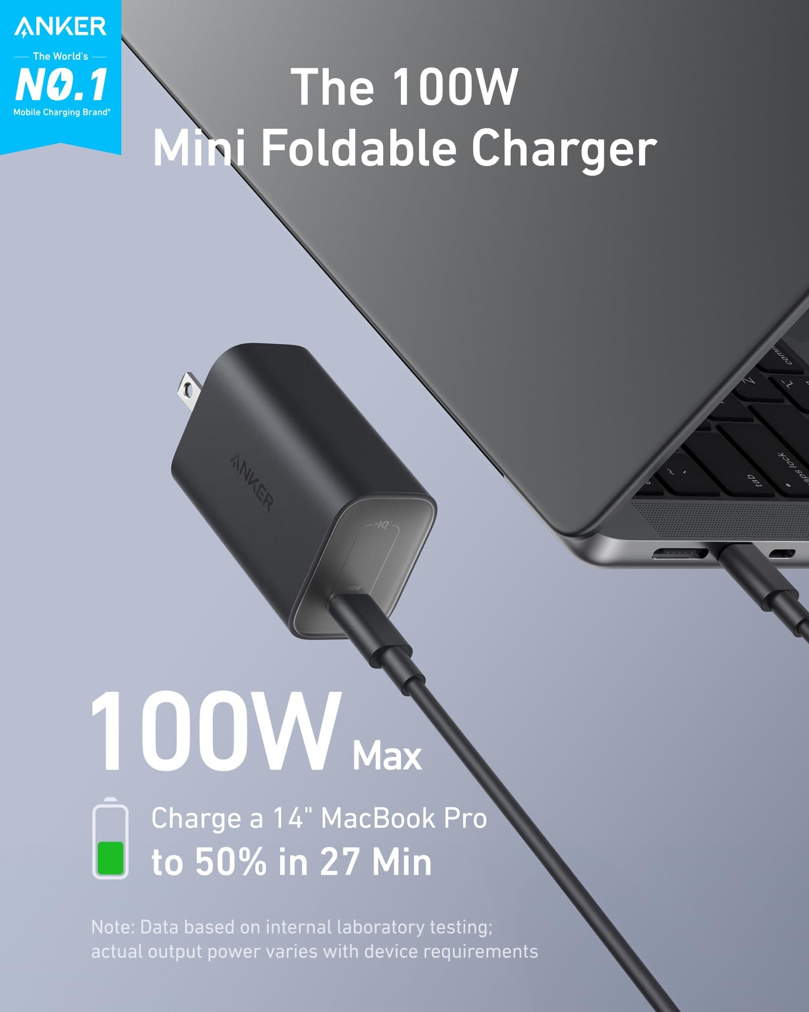 شارژر دیواری 100W انکر مدل B2679 همراه با کابل USB-C — تصویر ۱۰